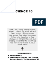 Science 10 Subject Orientation