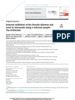External Validation of The Finnish Diabetes Risk EVESCAM Venezuela. PCD 2019