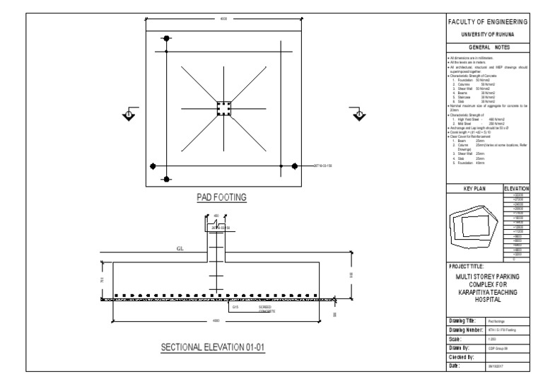 Pad Footing Layout2 PDF Real Estate Law Building Engineering