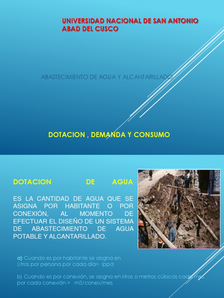 Consumo y Dotación de Agua Potable en Perú | PDF | Clima | Agua potable