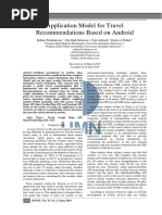 Application Model For Travel Recommendations Based On Android