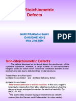 Non-Stoichiometric Defects: Hari Prakash Sahu Id-Mu20Mch042 MSC 2Nd Sem