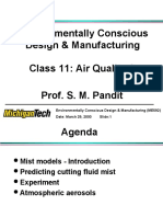 Environmentally Conscious Design & Manufacturing Class 11: Air Quality 2 Prof. S. M. Pandit