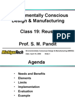 Environmentally Conscious Design & Manufacturing Class 19: Reuse Prof. S. M. Pandit