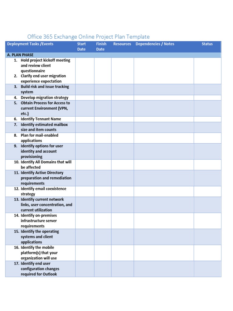 Office 365 Exchange Online Migration Plan | PDF | Office 365 | Internet