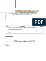 Invoice: Kerbril Engineering Services, SMC LTD