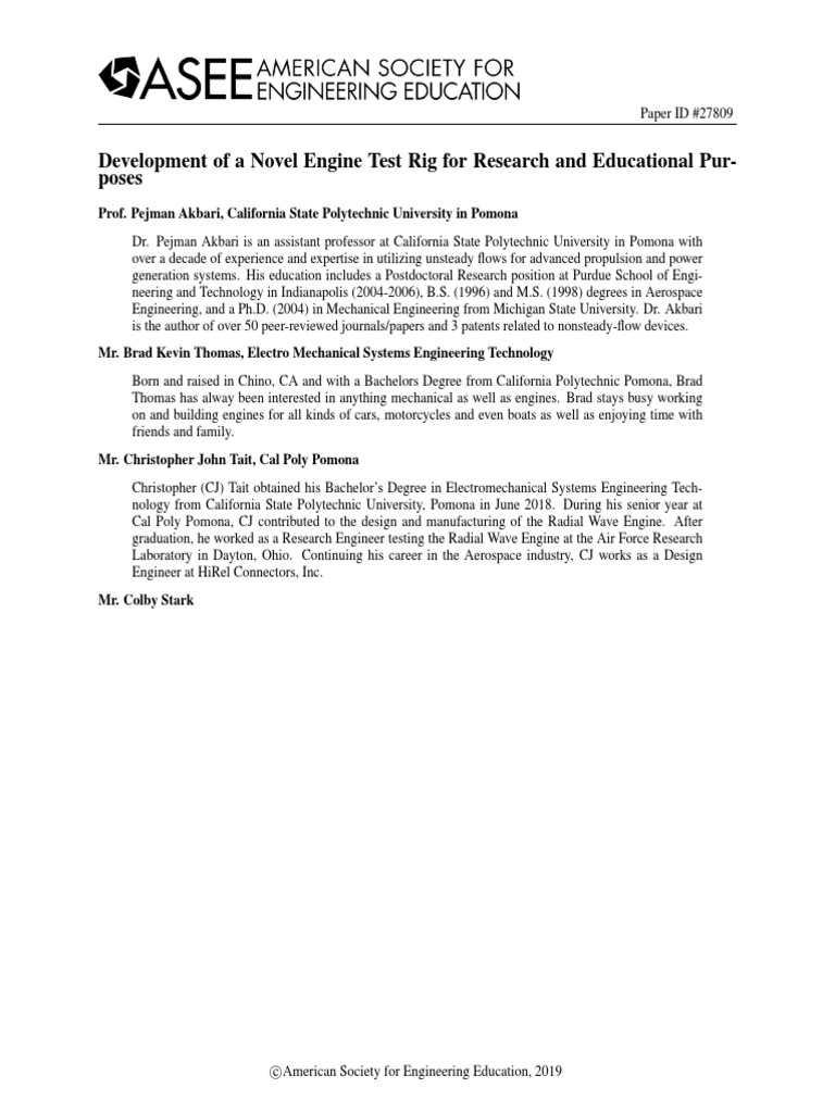 Novel Engine Test Rig Development | PDF | Engines | Turbine