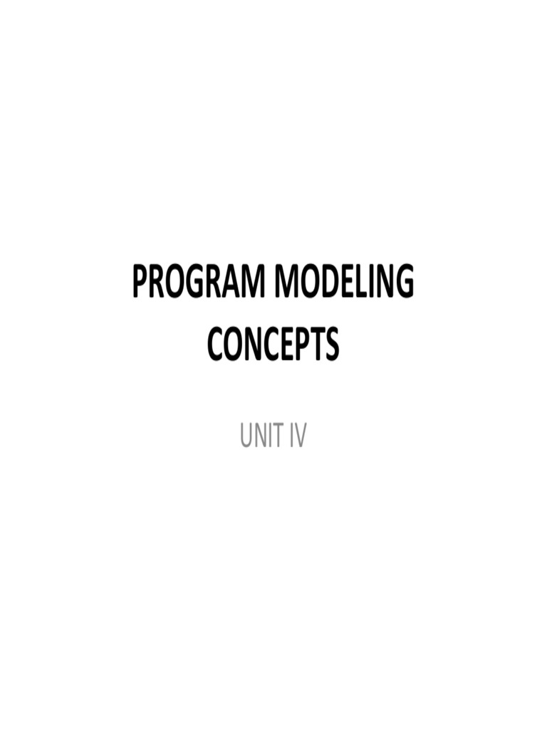 Unit 4 Program Modeling | PDF | Conceptual Model | Computer Programming