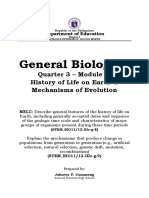 General Biology 2: Quarter 3 - Module 2: History of Life On Earth & Mechanisms of Evolution