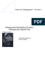 Session - 1 Information Systems For Management