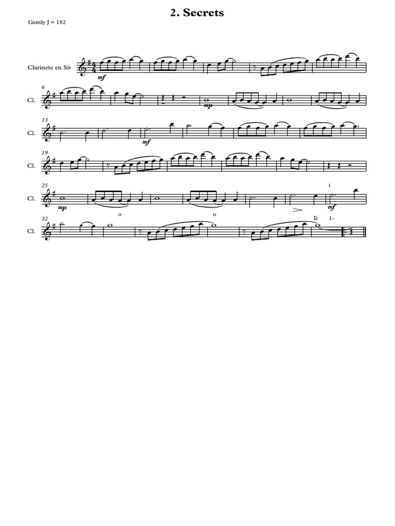 Secrets Partitura Completa PDF