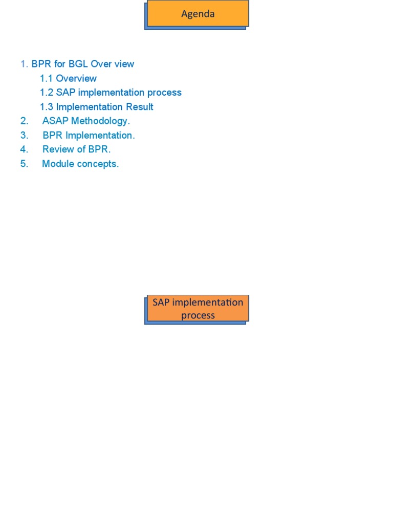 SAP BPR Implementation Overview | PDF | Business Process | Implementation