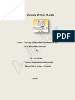 Planning Regions of India: Course: Planning and Rural Development (CC-05) (M.A. Geography, Sem-11) by