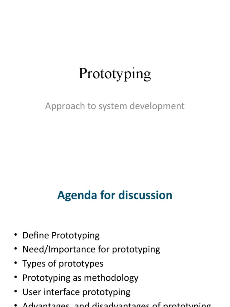 Prototyping Approach To System Development PDF Software