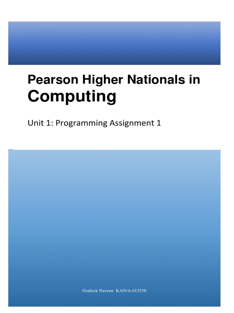 HND Programming Assignment Guide | PDF | Programming Paradigms | Class ...