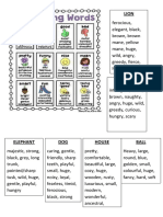 Anchor Chart-Describing Words-Descriptive Details of Setting and Character PDF