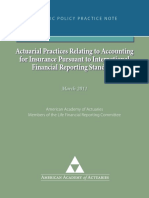 Actuarial Practices Relating To Accounting For Insurance Pursuant To International Financial Reporting Standards