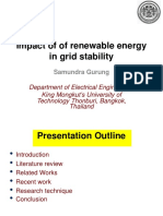 Impact of of Renewable Energy in Grid Stability