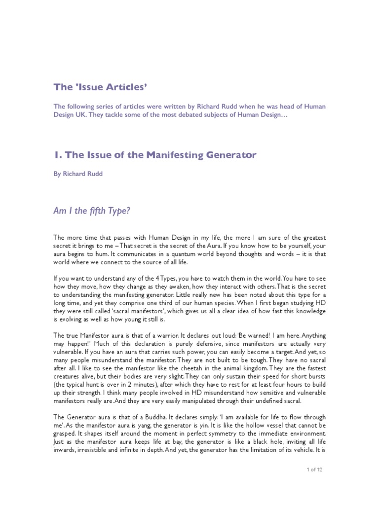 Richard Rudd - The Issue Articles | PDF | Enlightenment In Buddhism ...