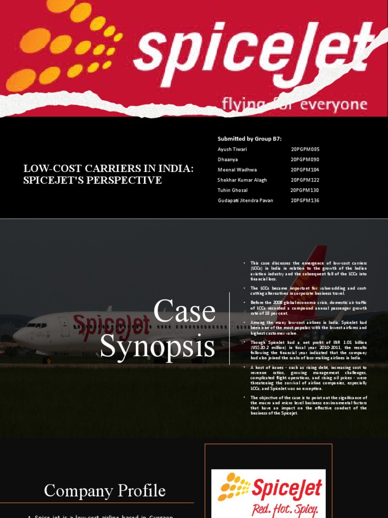 Group B7 SM LOWCOST CARRIERS IN INDIASpicejet's Perspective PDF