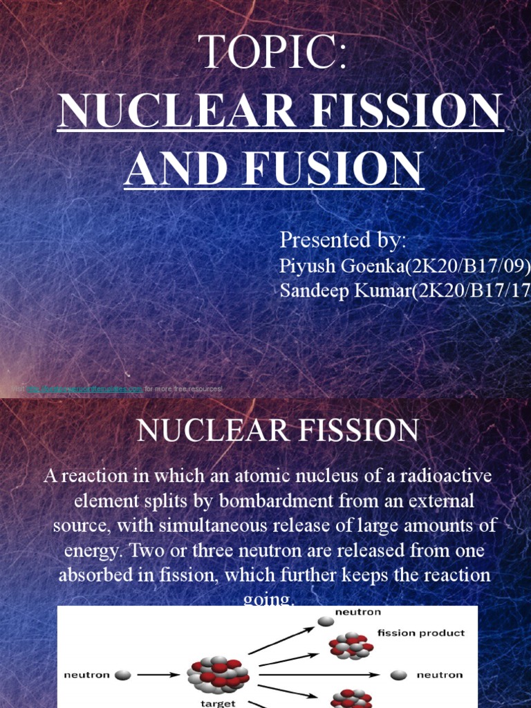 Nuclear Fission and Fusion Explained | PDF | Nuclear Fission | Nuclear ...