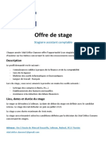 Offre de Stage