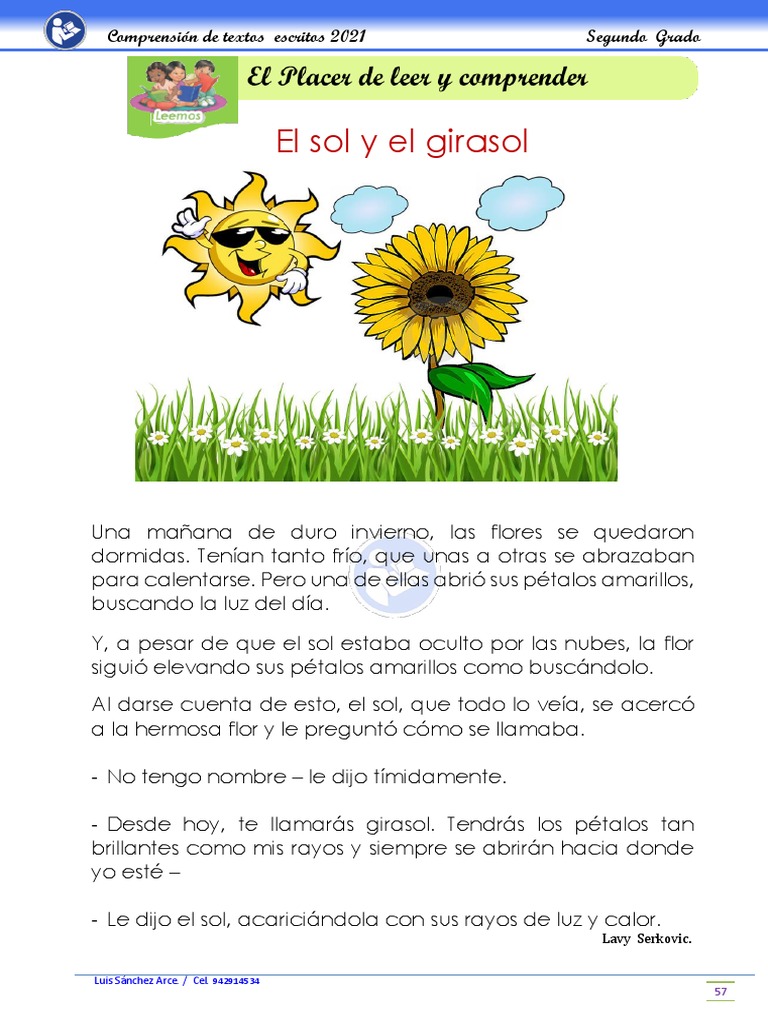 14 - Lectura - El Sol y El Girasol | PDF | Dom | Naturaleza