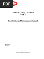 Tokheim Quality Calculator (TQC) Installation & Maintenance Manual