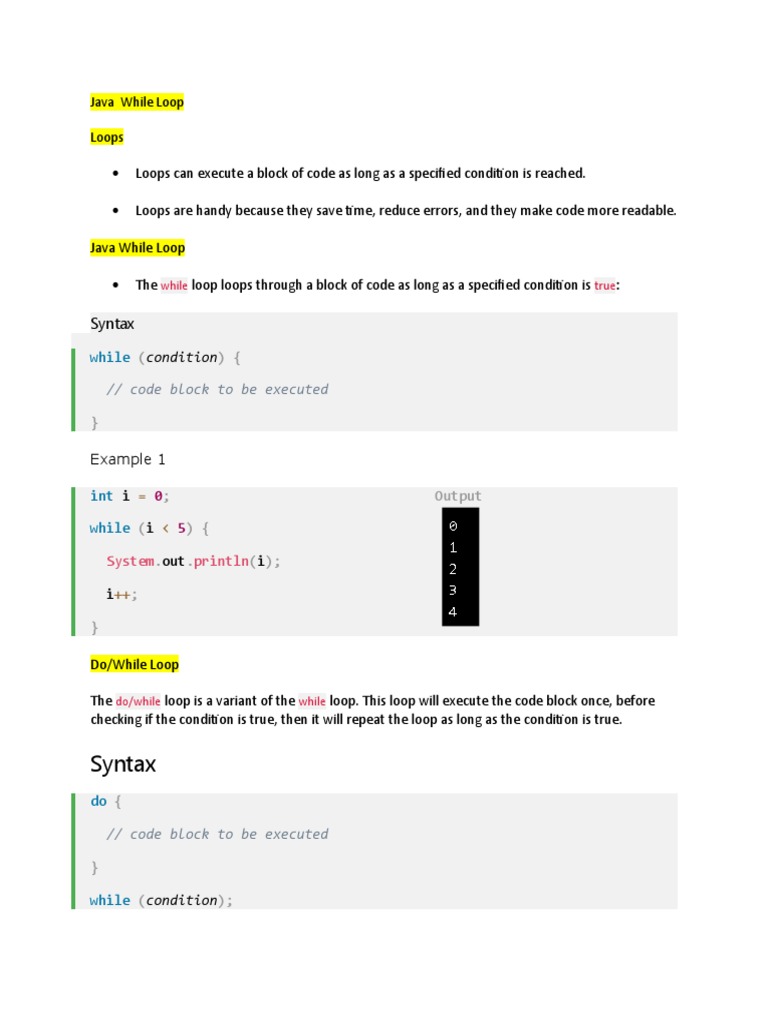 Chapter IV Java While Loop | PDF | Control Flow | Array Data Type