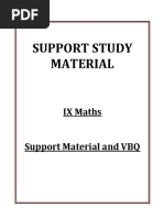 962 IX Maths Support Material and VBQ 2014 15