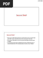 Lecture 13 - Secure Shell