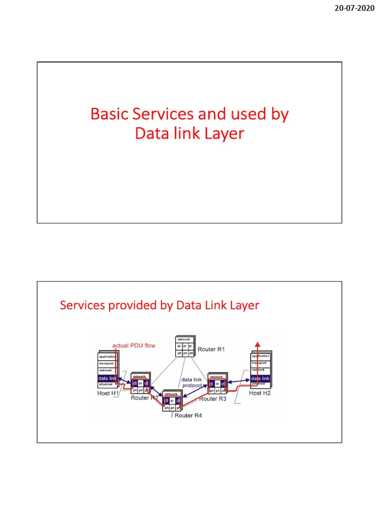 Data Link Layer Services Overview | PDF | Networking Standards ...
