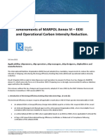 Amendments of MARPOL Annex VI - EEXI and Operational Carbon Intensity Reduction