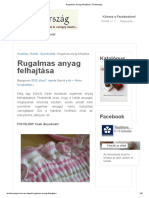 Rugalmas Anyag Felhajtása - Textilország