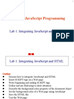 Beginning Javascript Programming: Lab 1: Integrating Javascript and HTML
