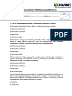 Primer Examen de Metrologia Teórico