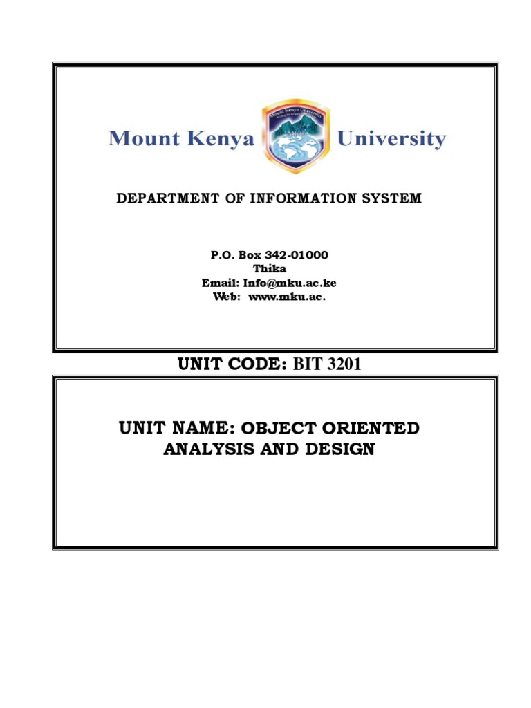 Object-Oriented Analysis and Design Guide | PDF | Object Oriented ...