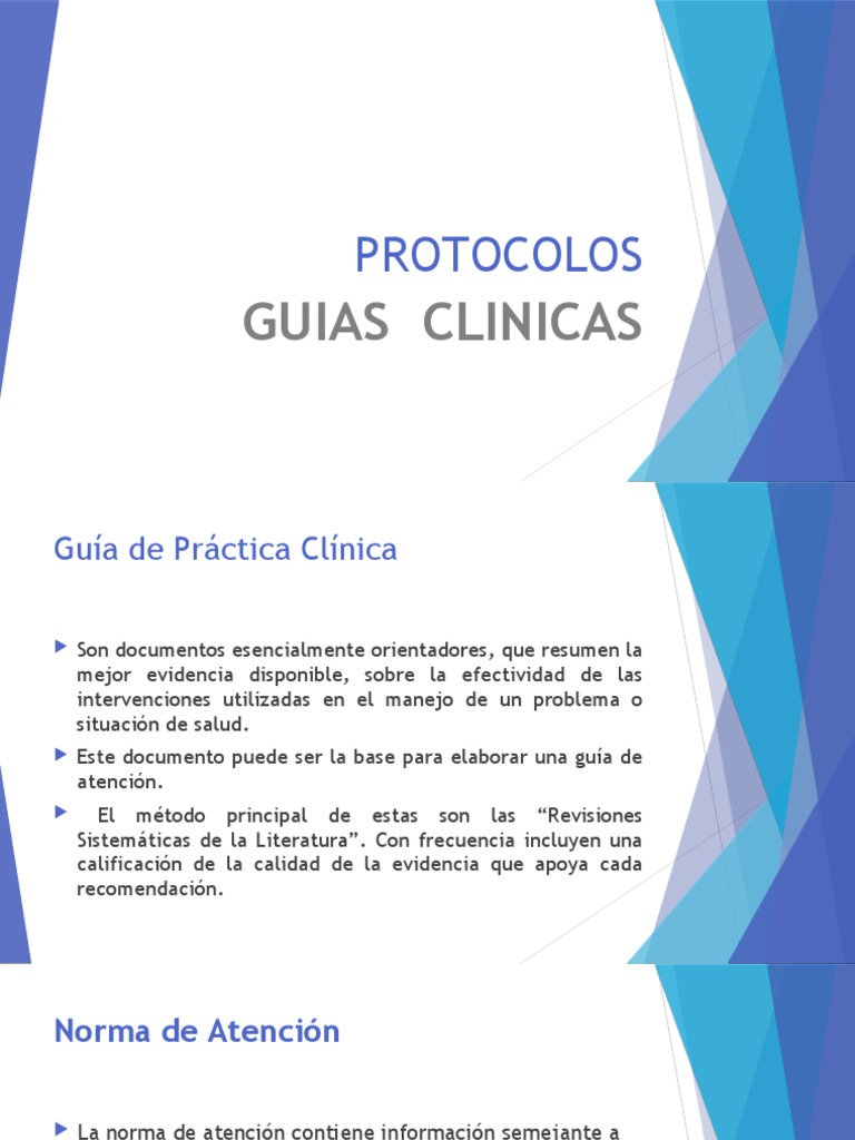 Diferencias entre guías y protocolos clínicos | PDF | Evaluación ...