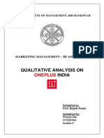 Qualitative Analysis On India: Oneplus