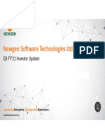 Newgen Software Technologies LTD.: Q3 FY'21 Investor Update