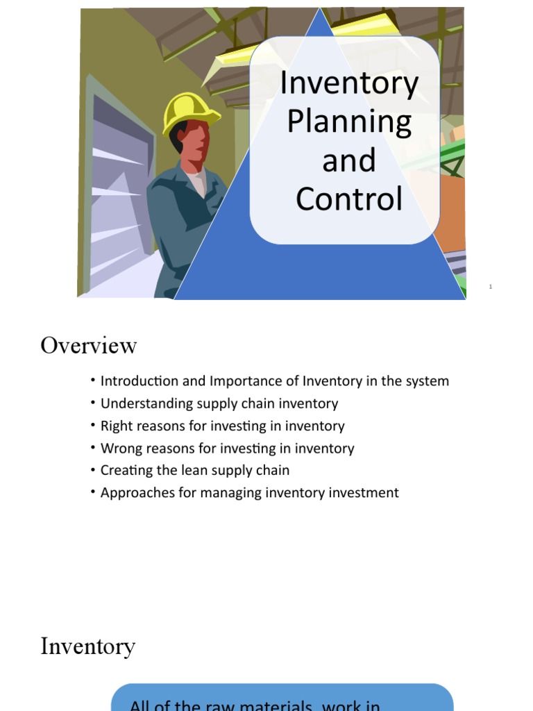 Inventory Planning & Control Guide | PDF | Inventory | Supply Chain