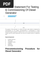 Diesel Generator Load Testing Procedure | PDF | Diesel Engine ...