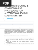 Chemical Dosing System PRE Commissioning Check List | PDF