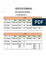 1st IA Time Table 2021