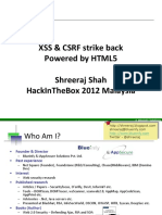 D2T1 - Shreeraj Shah - XSS and CSRF Strike Back Powered by HTML5