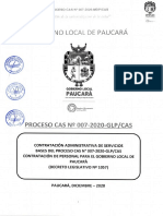 SEPTIMA CONVOCATORIA ADMINISTRATIVA DE SERVICIOS BASES DEL PROCESO CAS N° 007-2020-GLP CAS