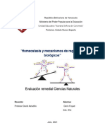 Homeostasis y Mecanismos de Regulacion Biologicos