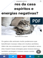 Você Sabia Que Os Gatos São Grandes Protetores Da Casa Contra Espíritos e Energias Negativas