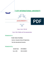 Port City International University Assignment 1 Channels (Traffic, Control) Questions