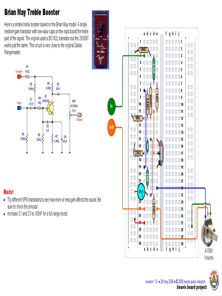 Brian May Treble Boost | PDF | Analog Circuits | Electrical Components